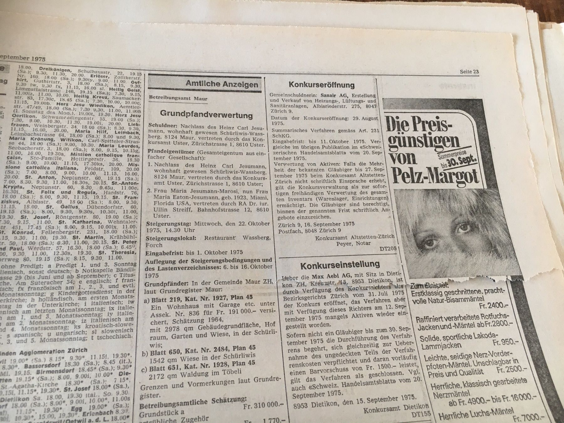 Zeitschriften & Magazine: Tagesanzeiger vom SA, 20. September 1975 – Gebraucht aus Luzern von Jiggy_8898 6