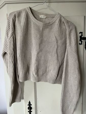 dariadéh Pullover cropped beige grob gestrickt