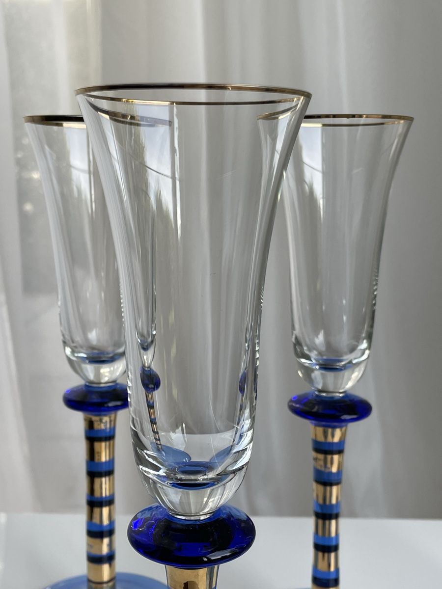 Bicchieri: 5x Vintage Champagnerflöten – Usato da Richterswil venduto da Prangins9 9