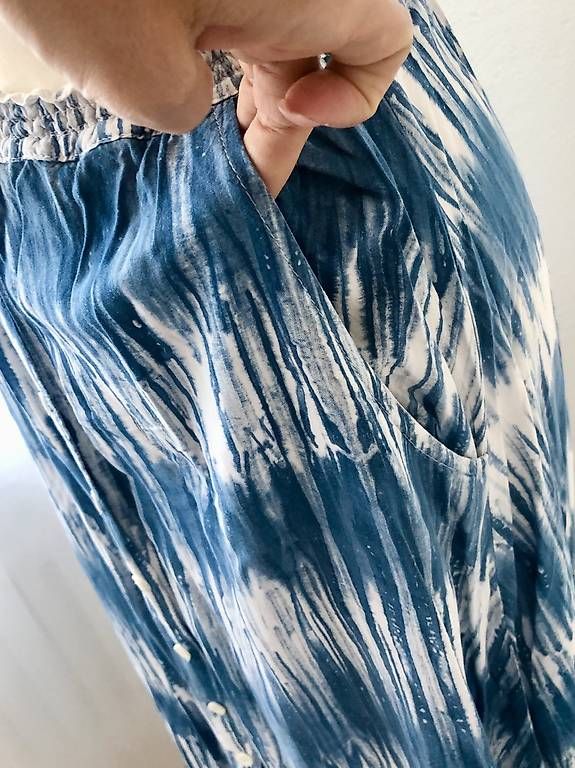 Gonne: Batikrock blau mit Knopfleiste – Usato da Zürich venduto da lino07 1