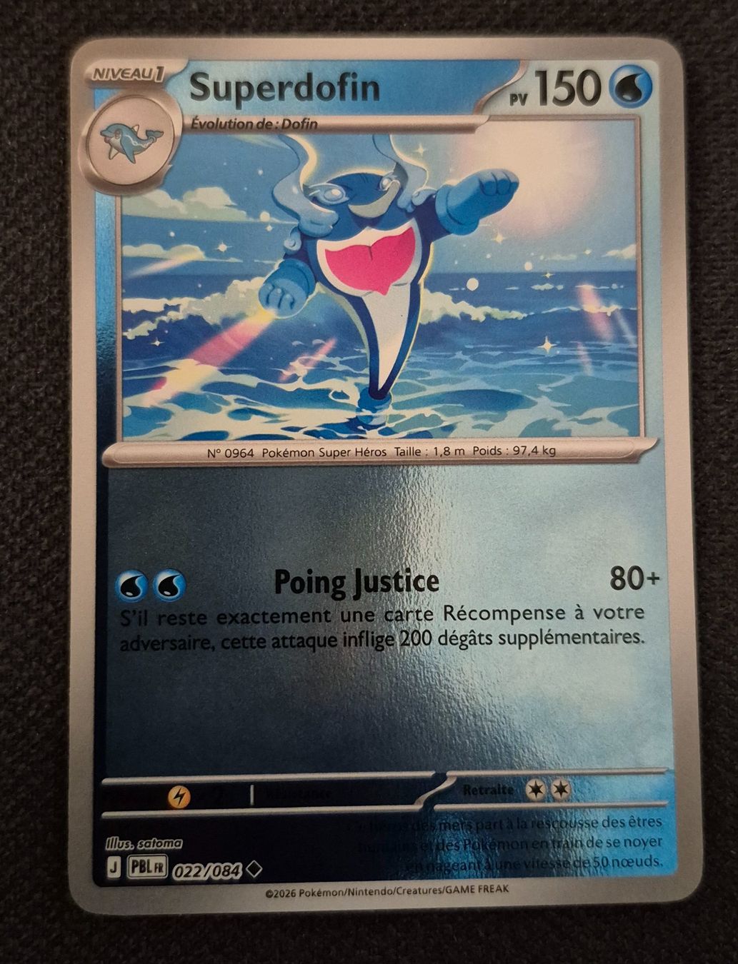 Pokémon Carte collezionabili: SUPERDOFIN 022/084 REVERSE POKEMON NUIT NOIRE – Usato da Grand-Lancy venduto da luc111