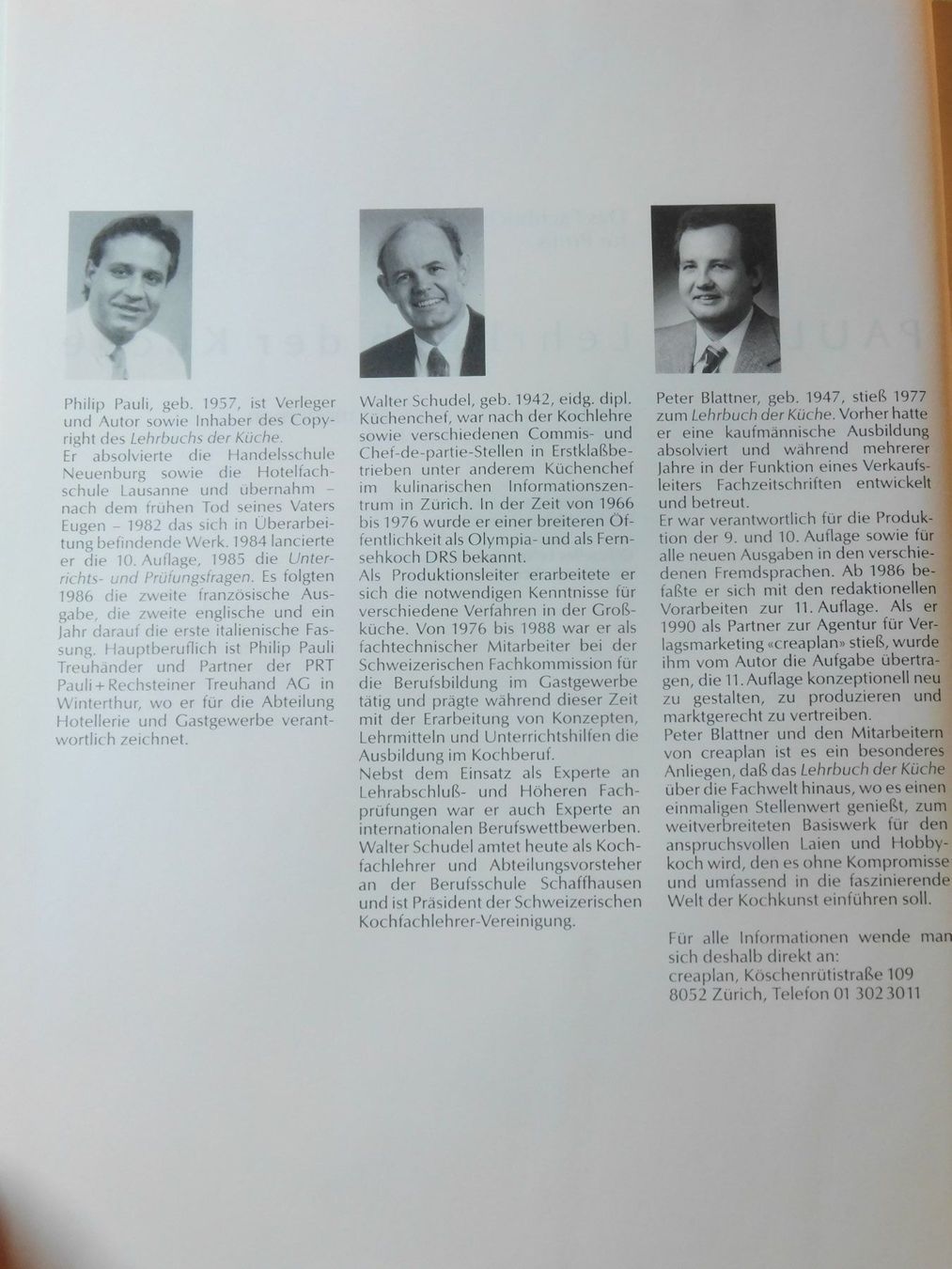 Libri: PAULI LEHRBUCH DER KÜCHE 1992er – Usato da Emmenbrücke venduto da Ulisse-22 3