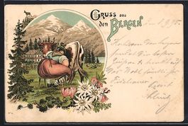 Vorläufer-Lithographie Bäuerin in Trac