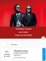 2 Sitzplätze für Black Crowes Konzert vom 04.07.2026,