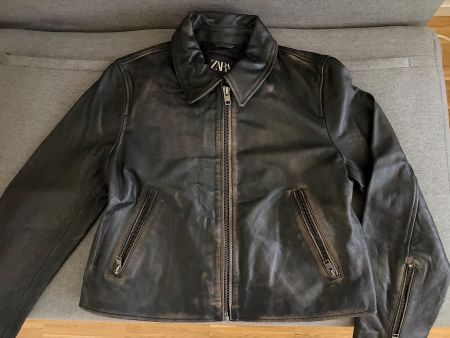 Lederjacke (Rindsleder 100%) NEU Zara Grösse L