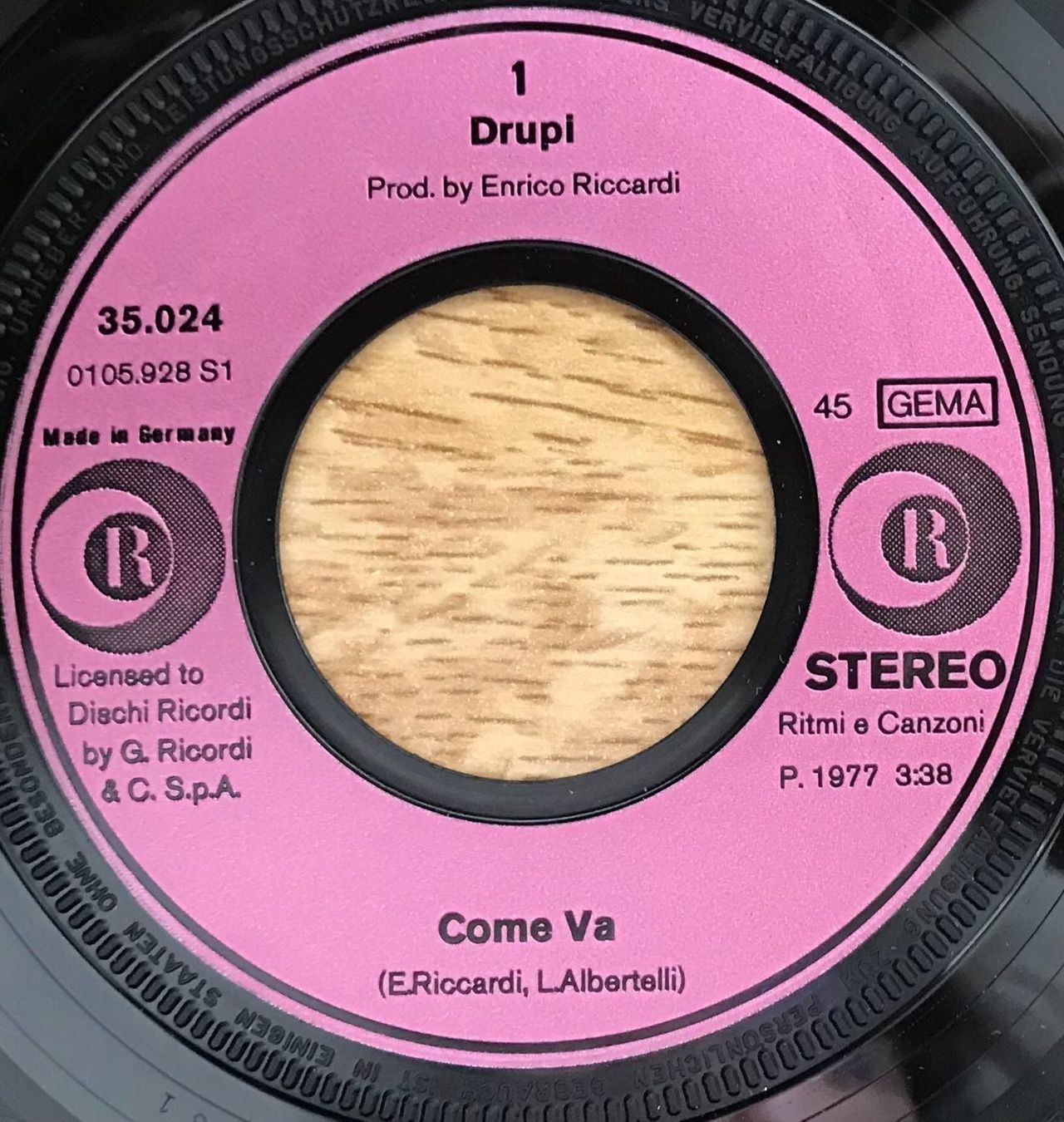Schallplatten: DRUPI - COME VA – Gebraucht aus Bussigny von vinyl-pas-cher 2