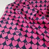 Ital. Designer Baumwolle Elasthan 1.50x1.50m Moschino Cuore