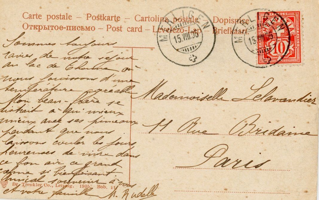 Cartoline postali: Beatushöhlen  BE  -   Eingang       um 1906 – Usato da Brig venduto da Valcards54 1