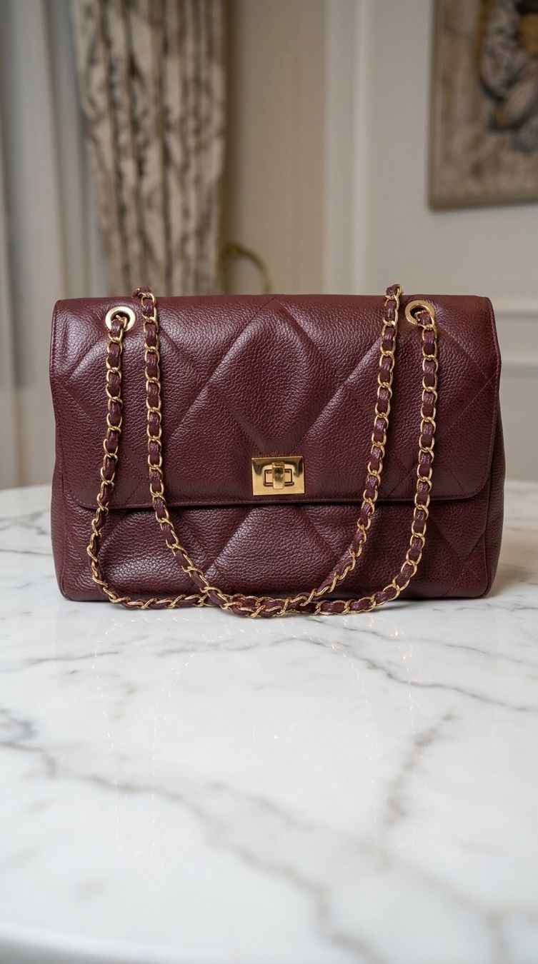 Borse da donna: Sac à main en cuir véritable violet – Usato da St-Maurice venduto da Sandrinette123