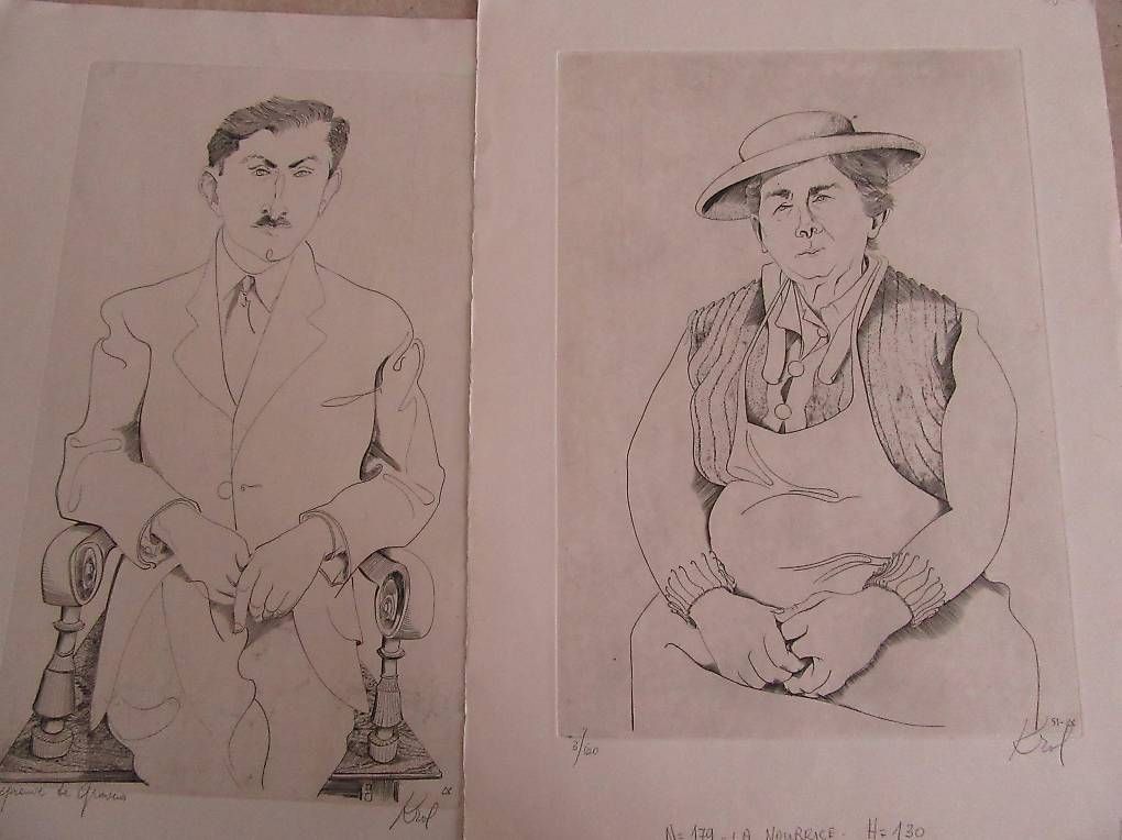 Incisioni: 2 Gravures monochromes dAbram Krol – Usato da savigny venduto da Troglodyte01 2