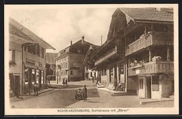 Schwarzenburg, Dorfstrasse mit Gasthaus 