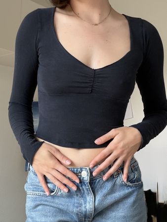 Damen Langarmshirt Schwarz Grösse S guter Zustand