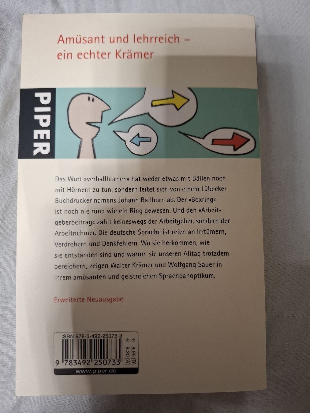 Bücher: Lexikon der populären Sprachirrtümer. Krämer/Sauer – Gebraucht aus Urtenen-Schönbühl von nerdgirl 1