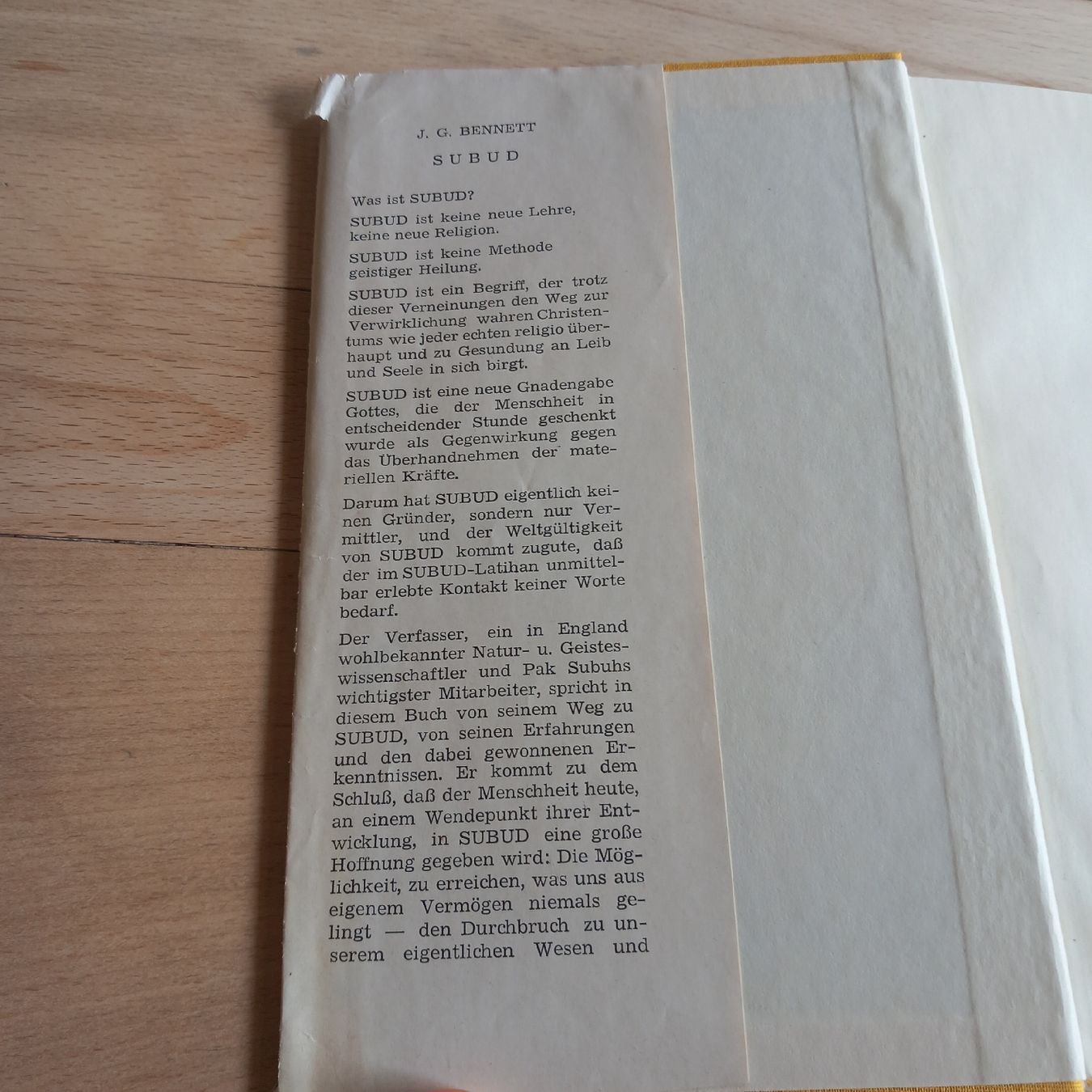 Bücher: SUBUT J.G. BENNETT  – Gebraucht aus Ebnat-Kappel von blazzi 2