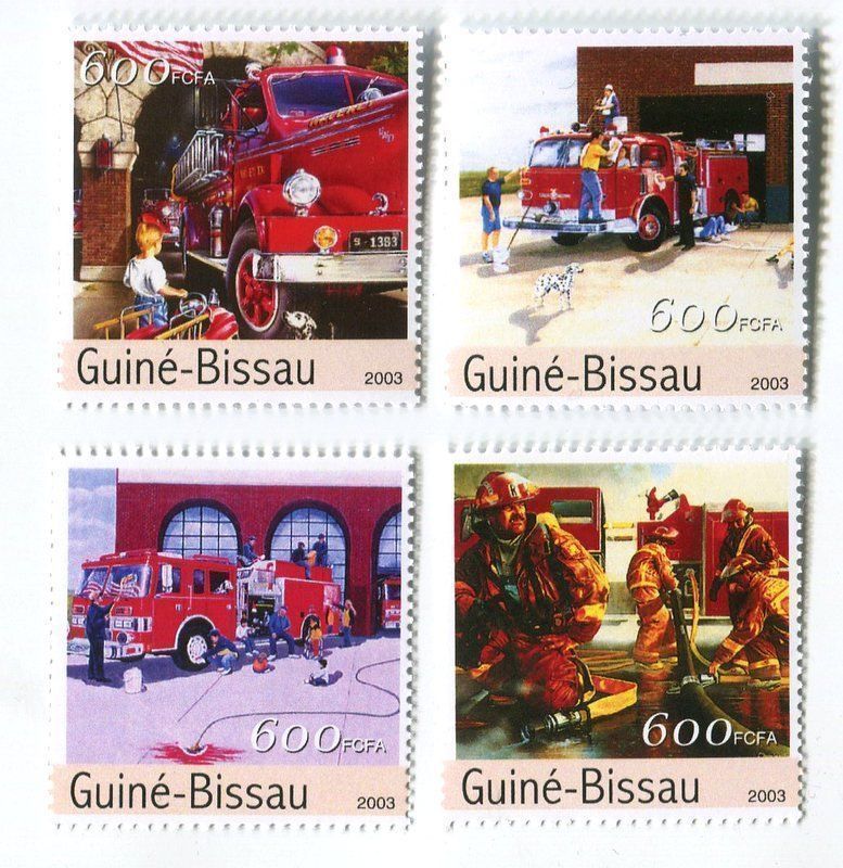 Tutti i francobolli: Briefmarken "Feuerwehr". Guinea-Bissau – Nuovo e nell'imballaggio originale da Basel venduto da Butsch5
