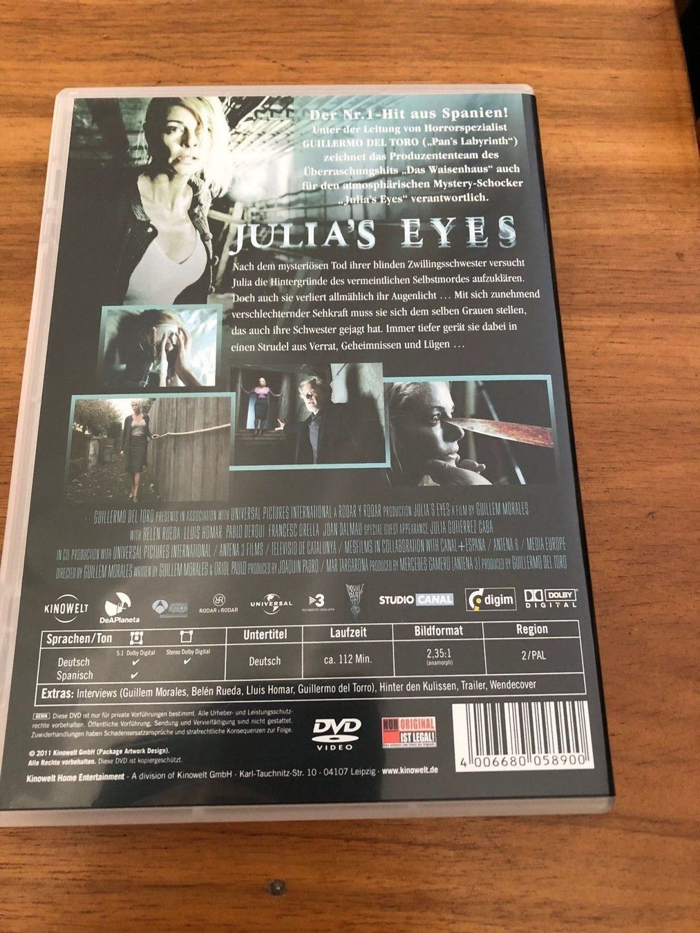 Tutti i DVDs: DVD "Julia's Eyes" – Usato da Hittnau venduto da JD-OE 1