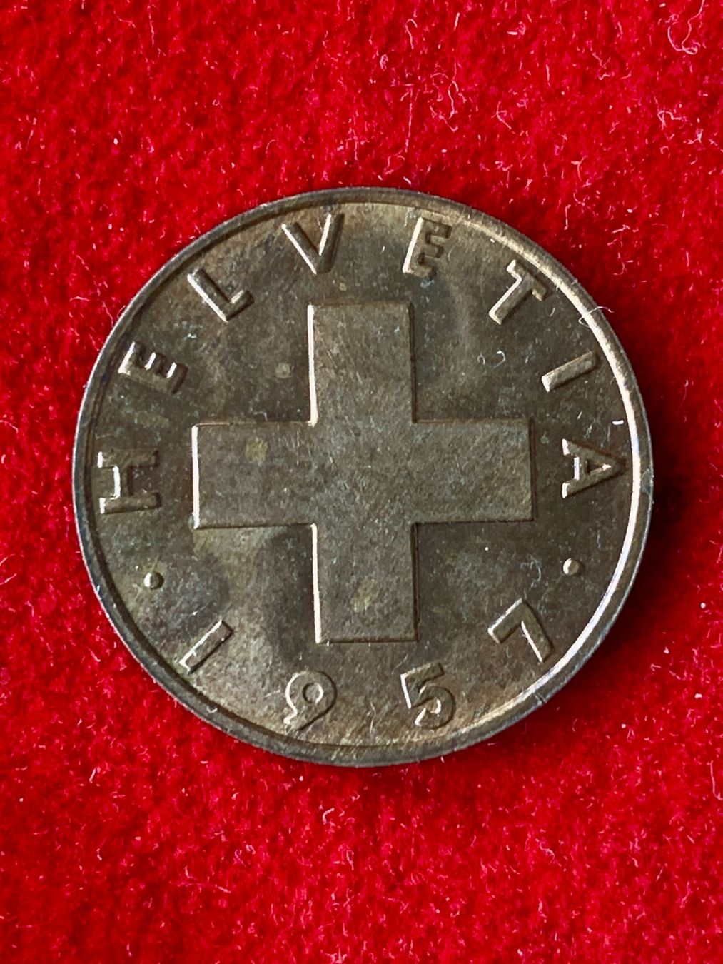 Tutti le monete: 2 Centimes 1957 Bern - FAST UNZIKULIERT / PRESQUE FDC – Usato da LE LIGNON venduto da Katanaion