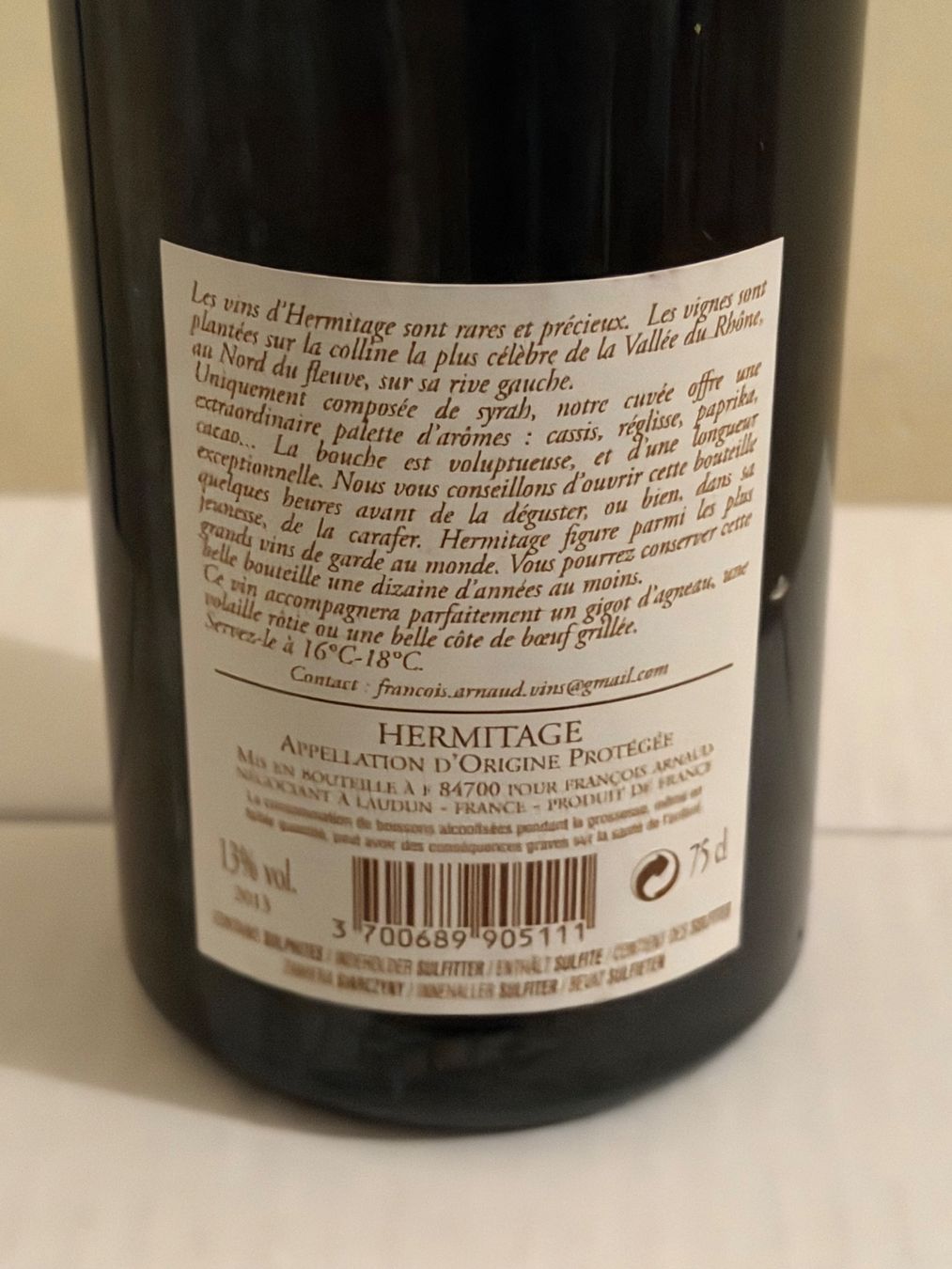 Vino: Hermitage La Noble Colline 2013 – Nuovo (secondo la descrizione) da Roche VD venduto da luc_jwm5 2