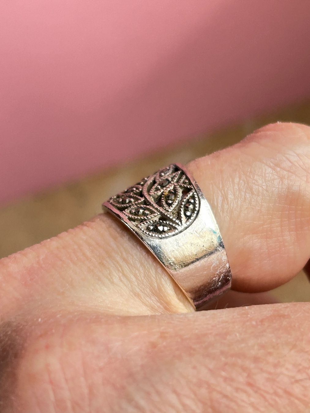 Anelli: Silberring mit Markasit Steinen Gr. 57 – Usato da Laufen venduto da belleskulptur 2