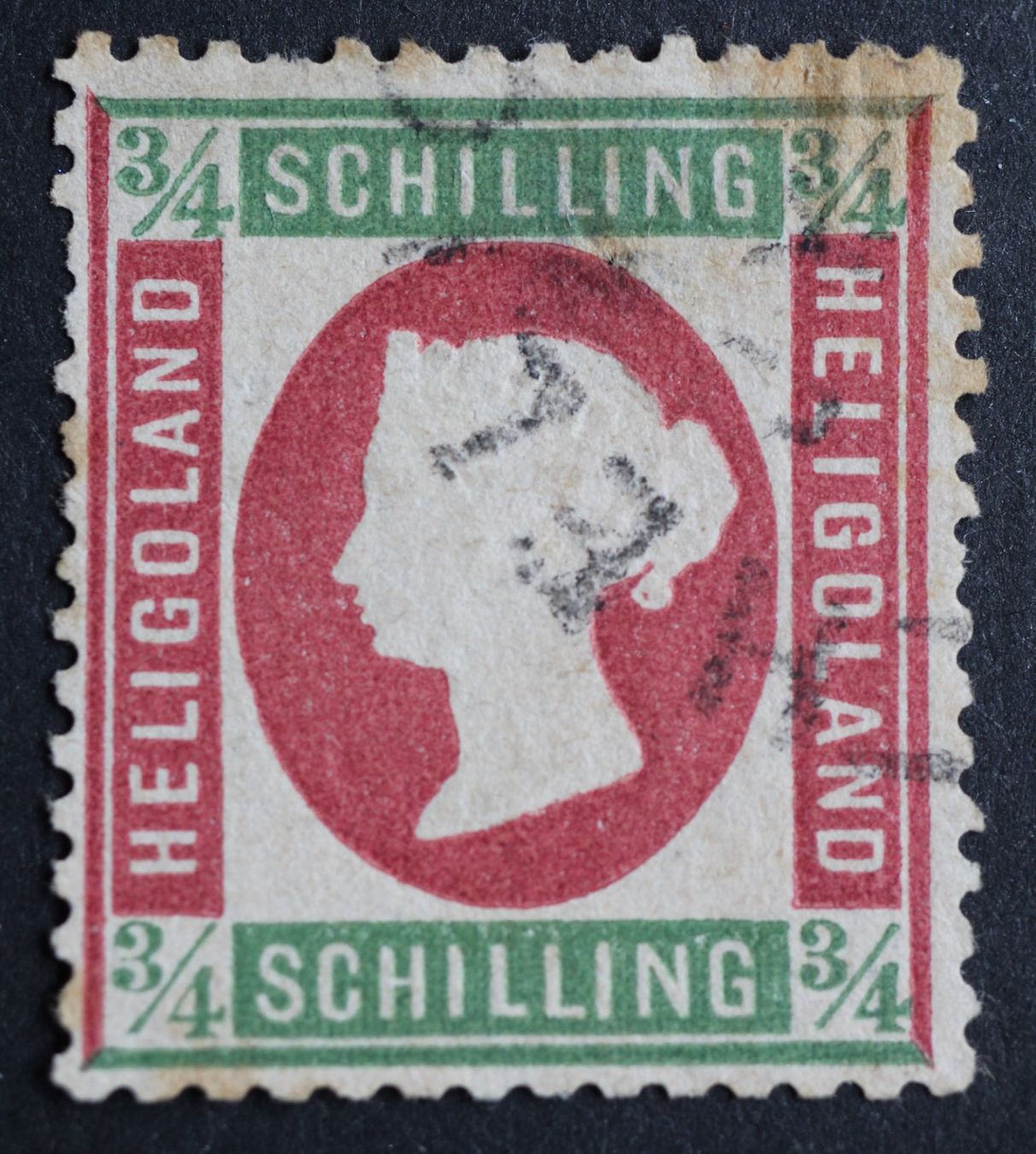 Tutti i francobolli: Helgoland MNr. 9 3/4 Schilling gestempelt – Usato da Aesch BL venduto da Orathai1