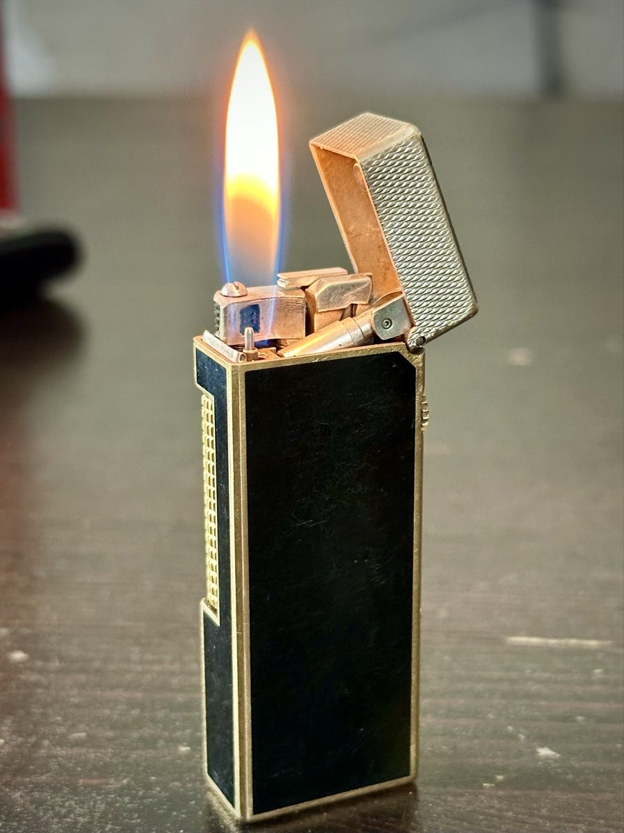 Dunhill Accendini: Dunhill Rollagas Black Lacquer & Silver – Usato da Zürich venduto da RatsTreasure 1