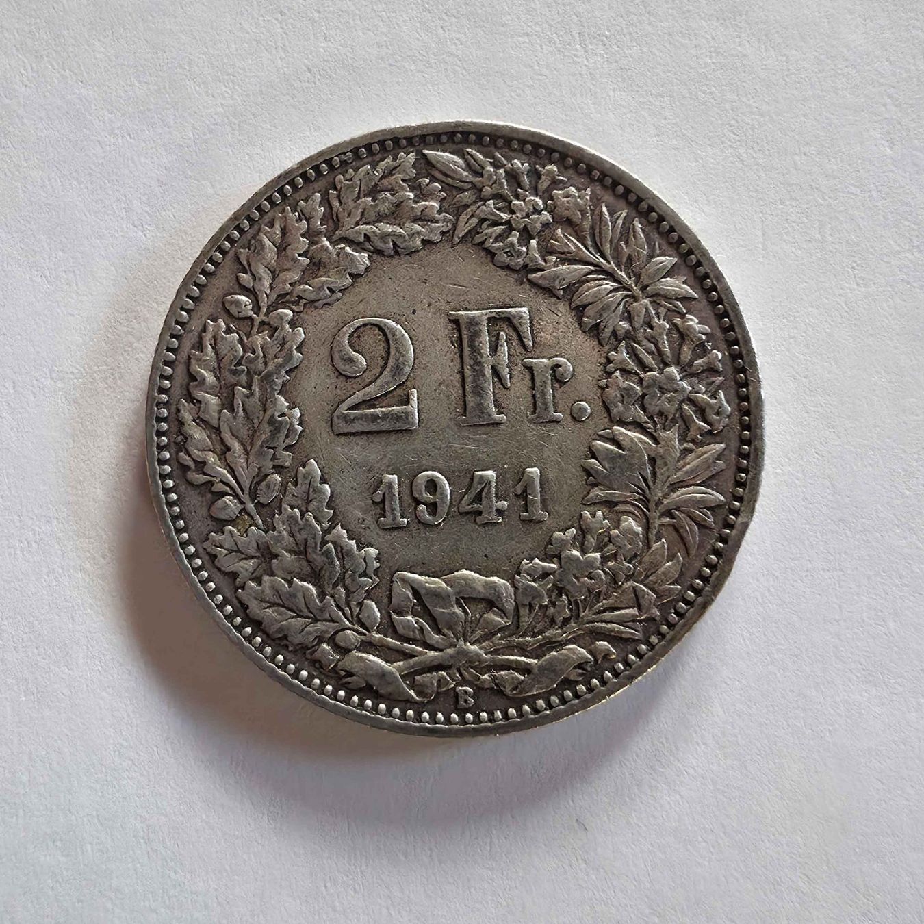 Tutti le monete: Silber-Münze 2-Franken 1941 – Usato da Filzbach venduto da Cschufi