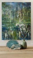 Gemälde " Schwanensee " handmade 80×100