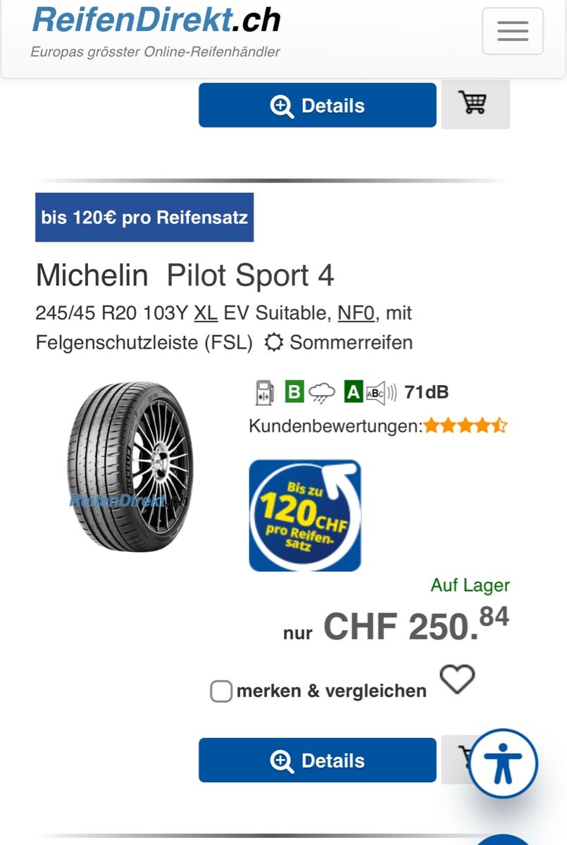 Pneumatici & Ruote complete: 245/45r20 Michelin pilot sport 4 nfo – Nuovo (secondo la descrizione) da Winkel venduto da siffredistyle 5