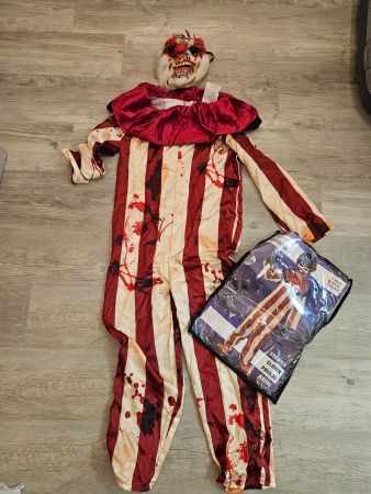 Halloween Horror Clown Kostüm mit Maske  Alter 7bis 9Jahre
