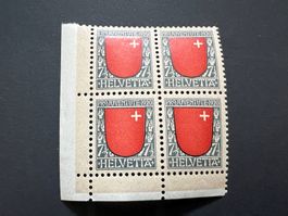 1920 Pro Juventute  Viererblock  J15 postfrisch ** (3811)