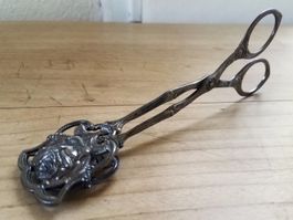 Hildesheimer Rose Pralinenzange Gebäckzange dark versilbert