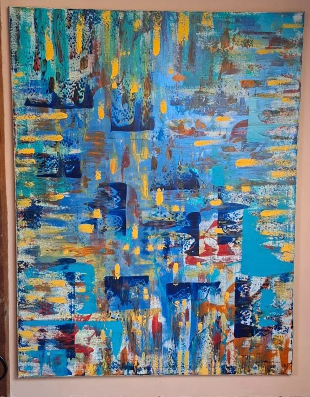 Dipinti: Gemälde " Farbwellen" handmade 100×130 – Nuovo (secondo la descrizione) da Riehen venduto da Steinbock1970 2
