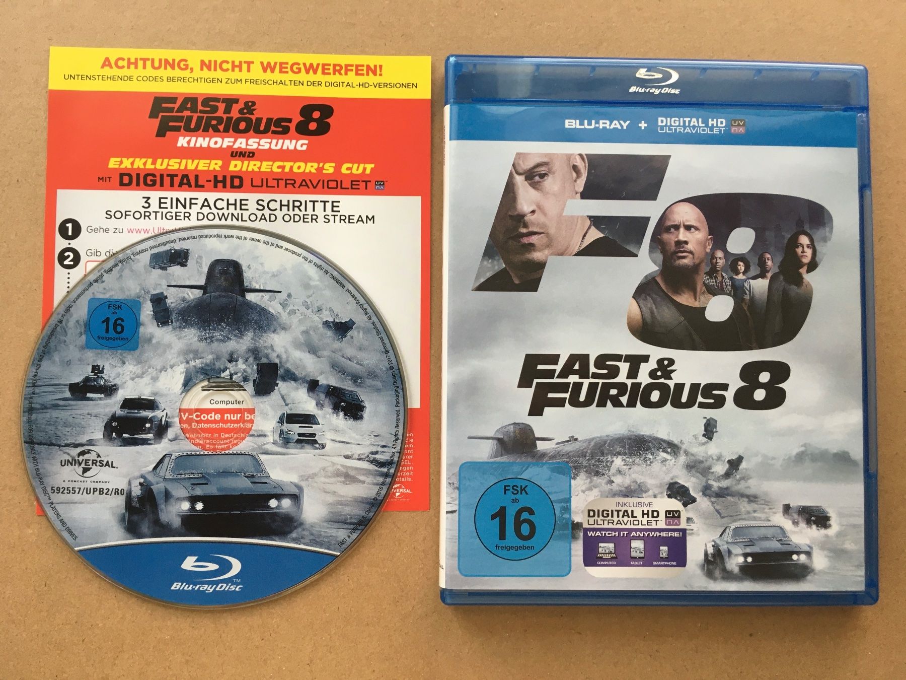 Spielfilme: Fast & Furious 8 [Blu-ray] – Gebraucht aus St.Gallen von