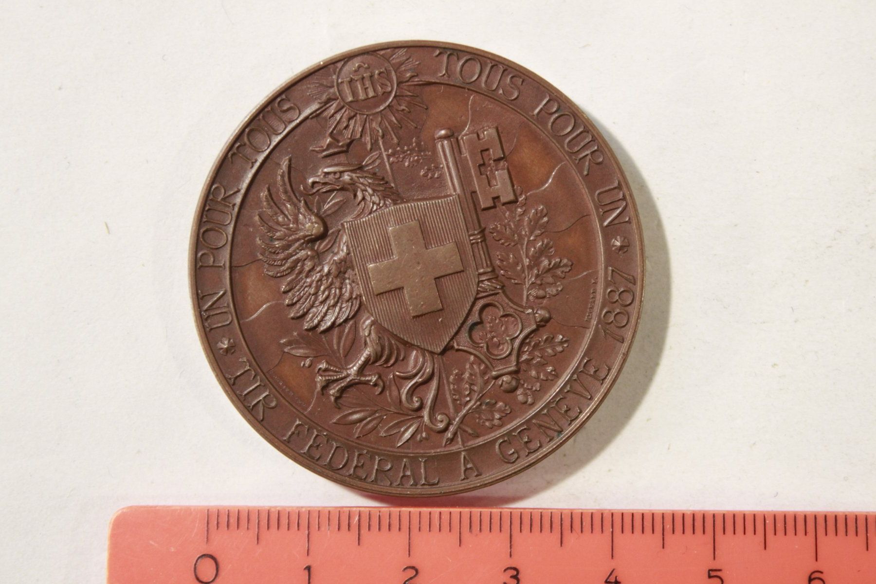 Medaillen: Medaille GE 1887 – Gebraucht aus La plaine von 7A6T2ME 1
