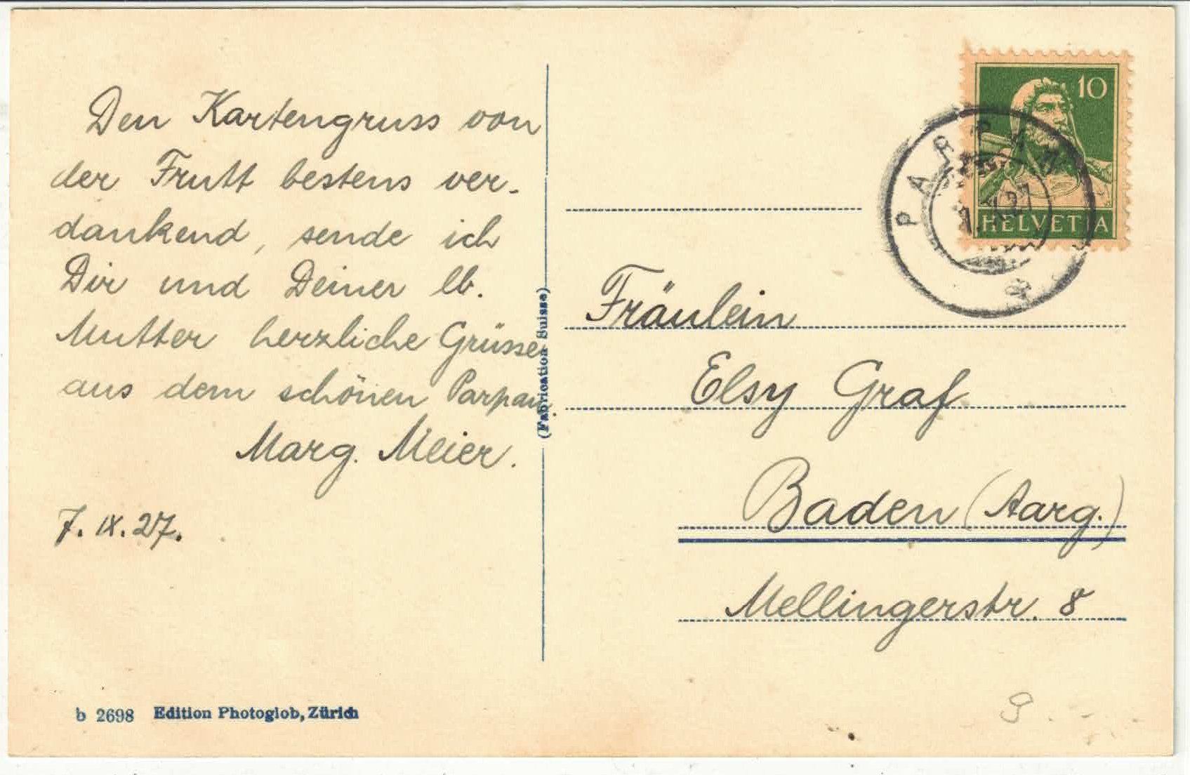 Cartes postales: Parpan - Generalansicht mit Kurhaus – D'occasion à Ettingen par Kartenplanet 1