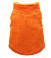 Warmer Hundepullover orange XL Fleece 43 cm Rückenlänge