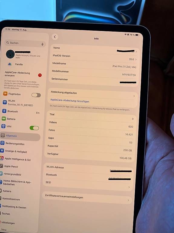 Tablet PC: Apple iPad Pro 11 M4 256 GB + Magic Keyboard + Pencil Pro  – Gebraucht aus Einsiedeln von cpu_99fn 2