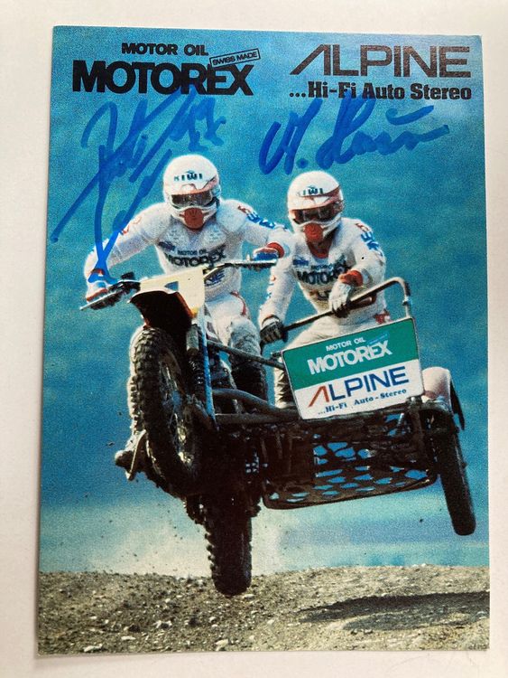 Autogrammkarte von Hüsser/Grogg aus den 80 er Jahren | Kaufen auf Ricardo