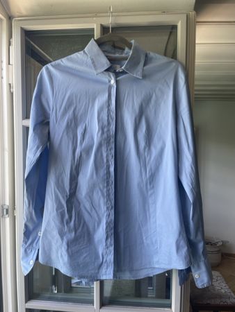 Damenbluse FIDELIO taubenblau Grösse S