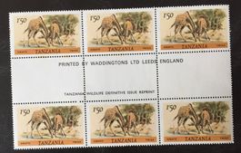 BRIEFMARKEN  Tansania Giraffe UNGESTEMPELT 1980