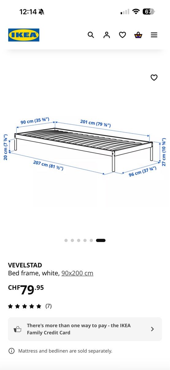 Ikea Lattenroste: IKEA Vevelstad bed frame white 90x200 cm – Neu (gemäss Beschreibung) aus Zürich von joan.lafuente 4