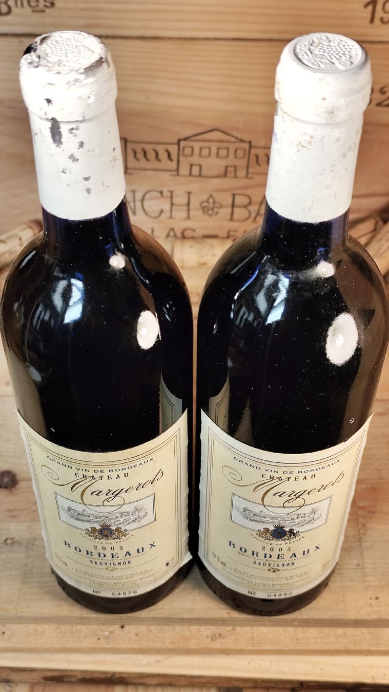 Wein: 2 x 2003 Chateau Margerots  Bordeaux Blanc – Gebraucht aus Büsserach von Vintage-vins 2