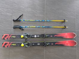 Kinderski Fischer Curv Pro 130cm + Stöcke 100cm