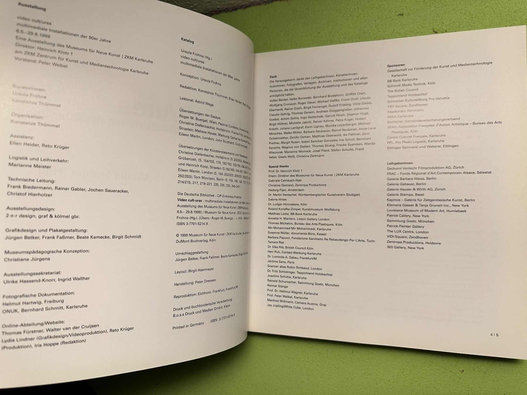 Libri: Ursula Frohne: video cult/ures. – Usato da Zürich venduto da allp 2