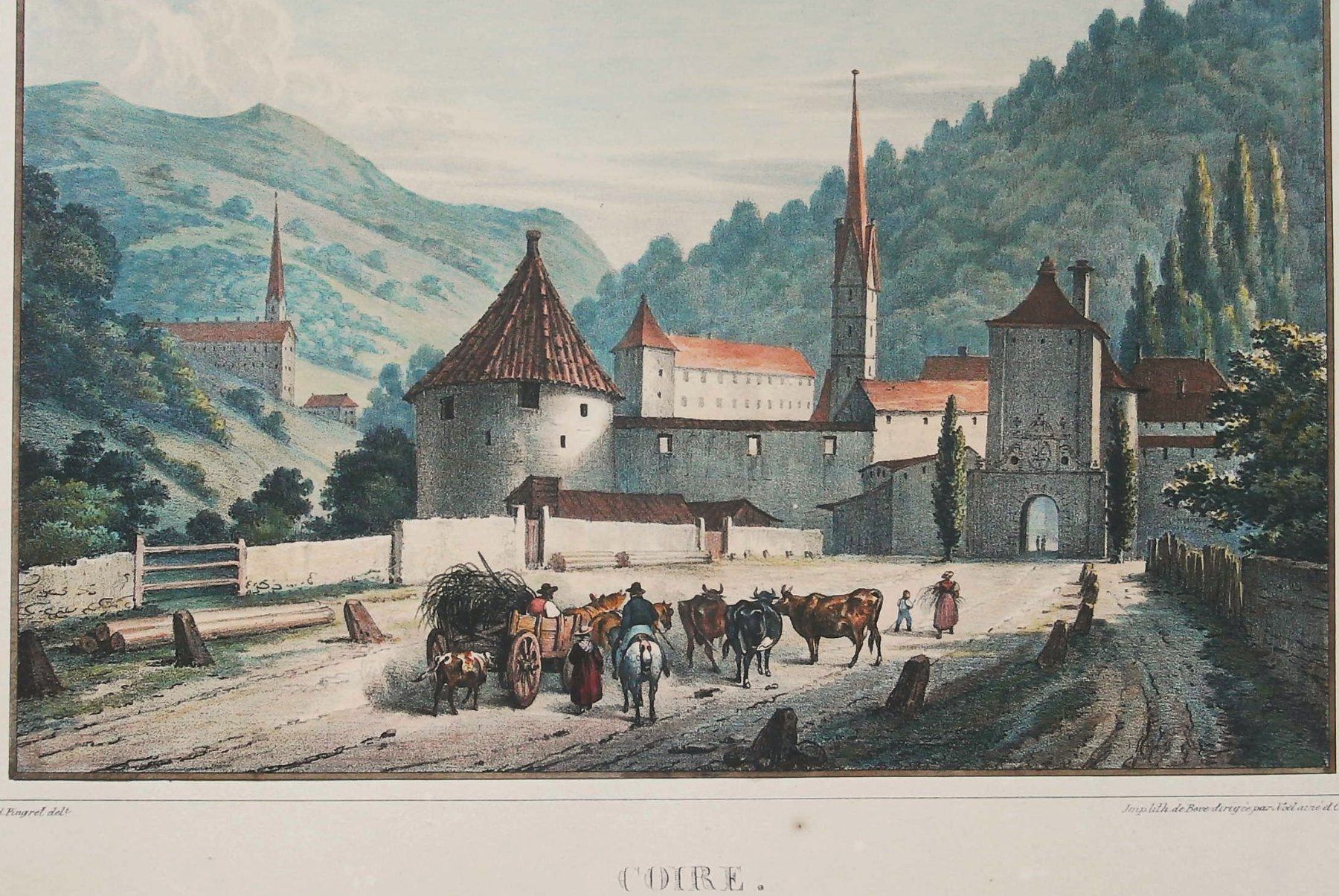 Gravures: Chur Lithographie von Pingret 1827 – D'occasion à Rafz par Helvet32 1
