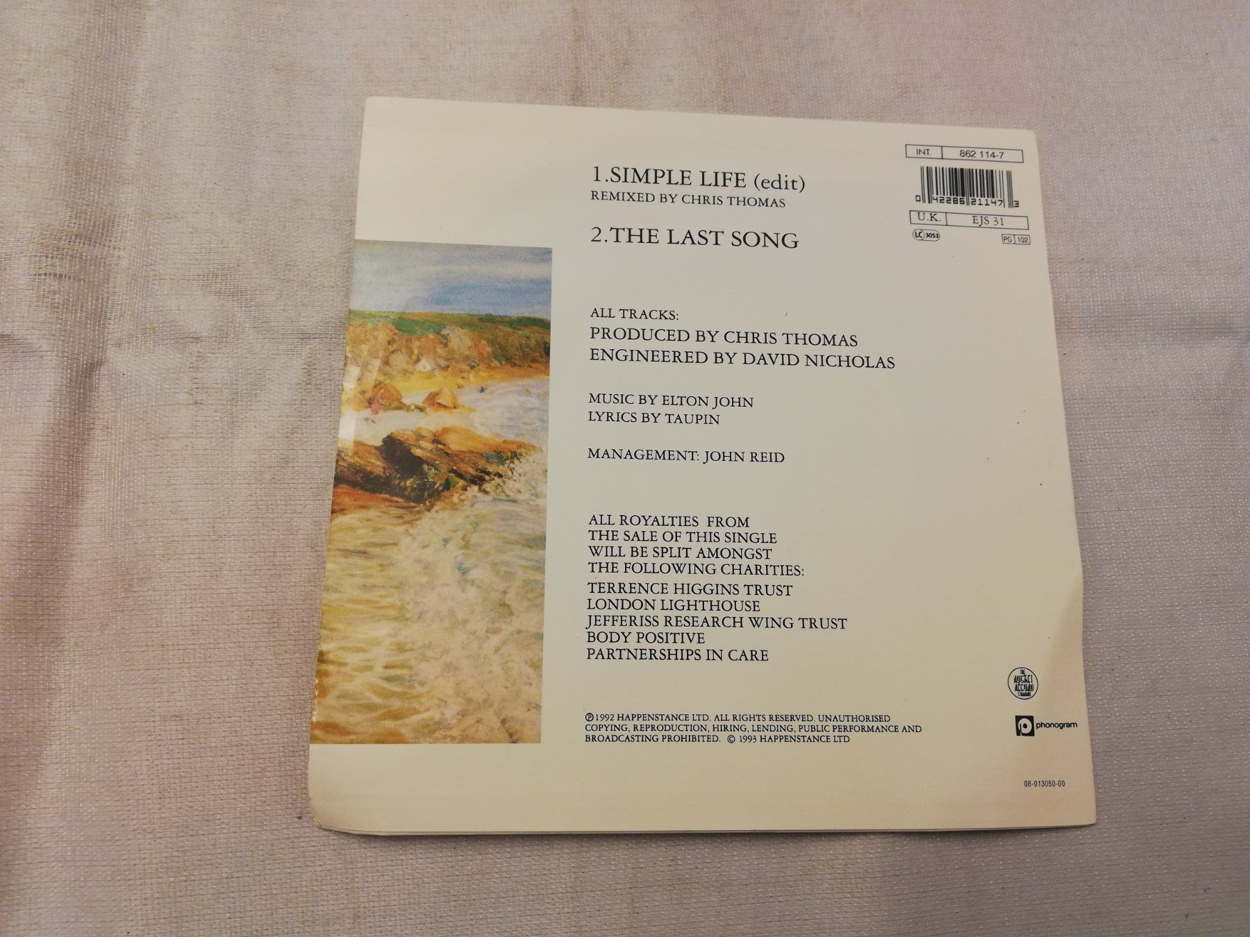 Dischi in vinile: ELTON JOHN - SIMPLE LIFE (SINGLES 7") – Usato da Bern venduto da Vinylsound.ch 1