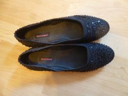 Ballerina 41 schwarz Glasperlen/Paillett