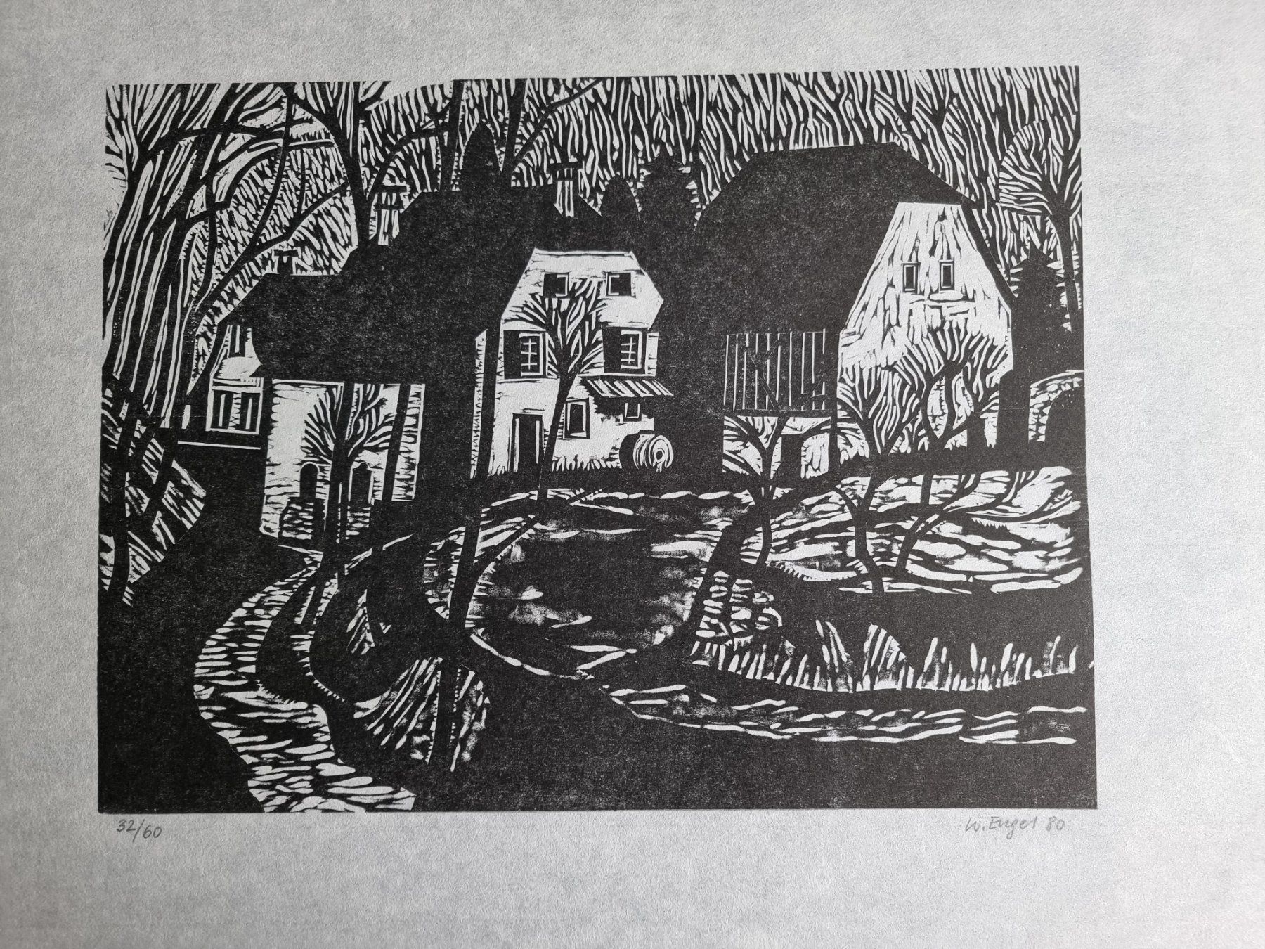 Holzschnitte: ENGEL WILLY LINOLSCHNITT SIGNIERT NUMMERIERT – Gebraucht aus Gersau von grafik-kunst 1
