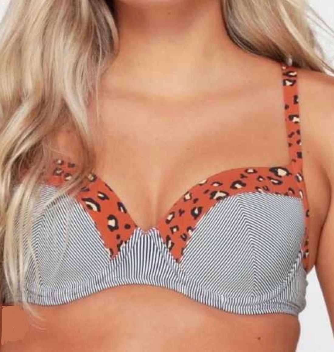 Costumi da bagno & Bikini: NEU! Schicker Bikini Grösse B80 gestreift mit Leo-Print – Nuovo e nell'imballaggio originale da Zürich venduto da cel_cw9k 1
