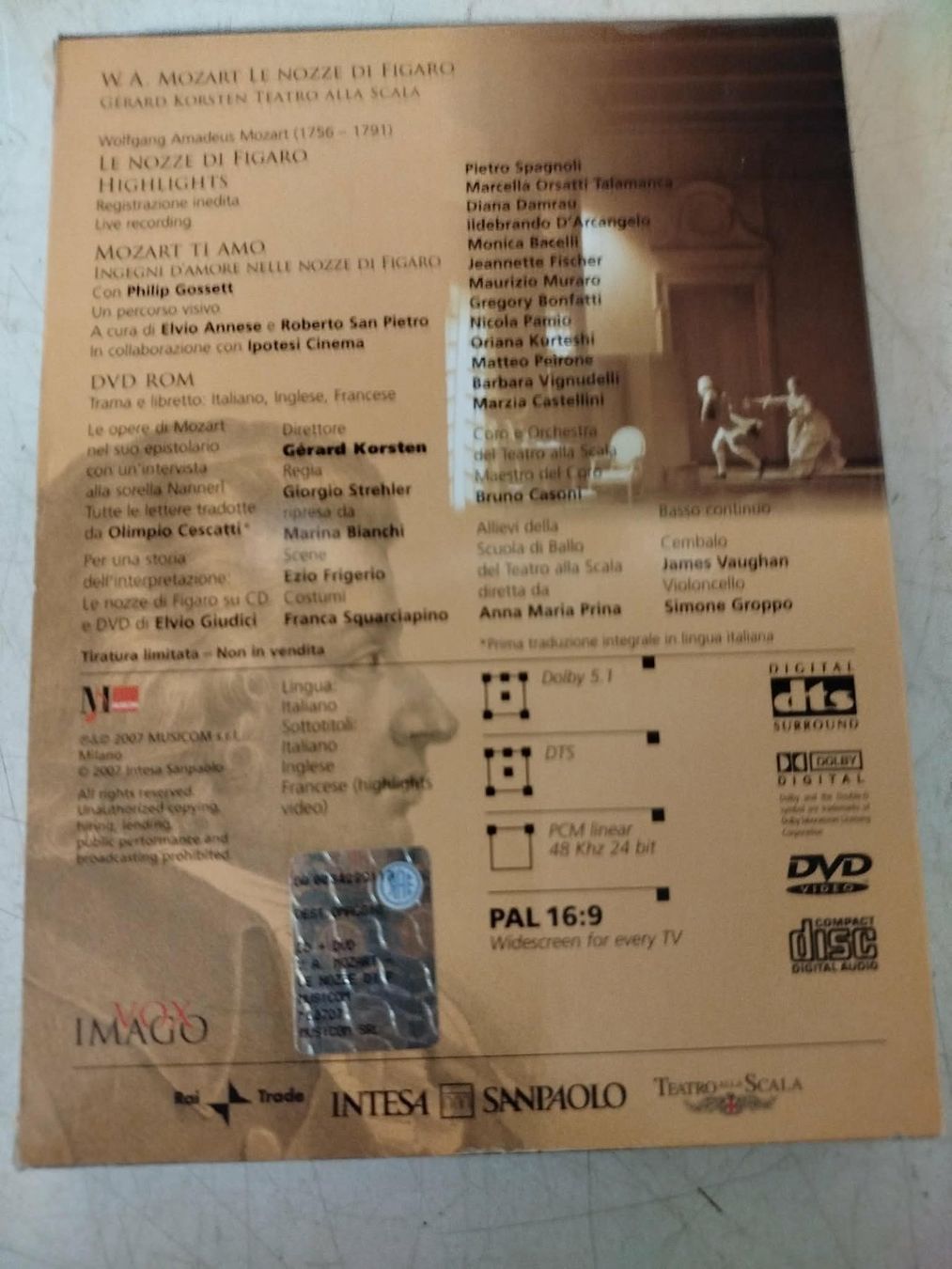 Tutti i DVDs: Dvd W. A. MOZART – Usato da La Chaux-de-Fonds venduto da Emmaus2300CDF 2